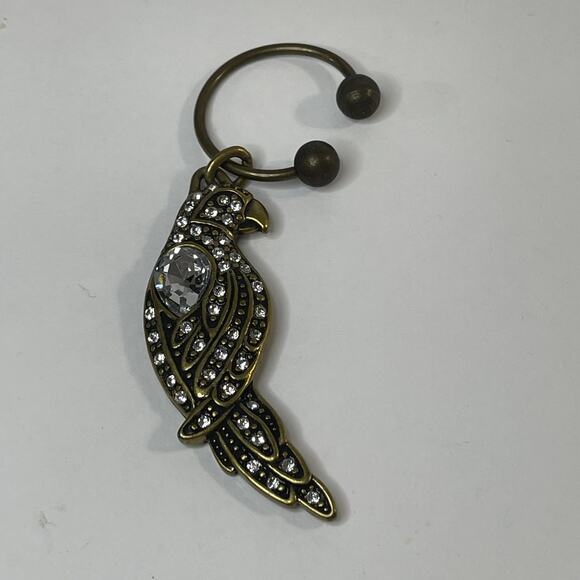 Chico's parrot key ring burnished gold tone accessory jewelry tags attached - Picture 1 of 10